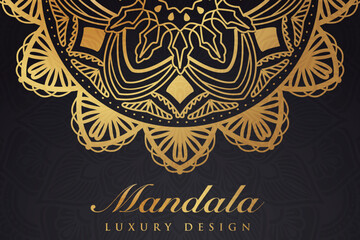Luxurious decorative pattern background design, retro mandala pattern design