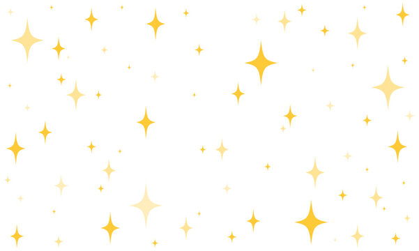 Yellow glitter sparkling stars background pattern illustration vector
