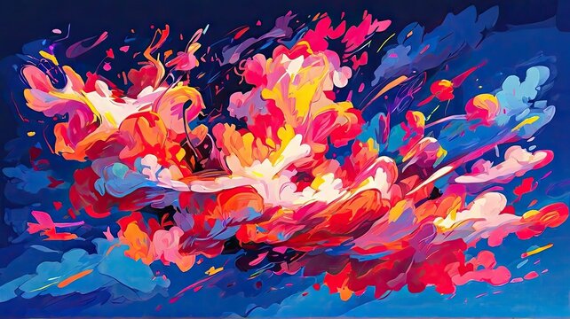 drawing abstract clud background