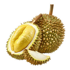 durian isolated on white background