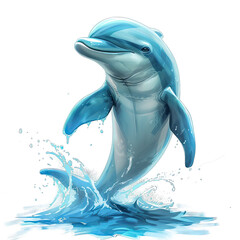 dolphin isolated on white © Kitta Studio