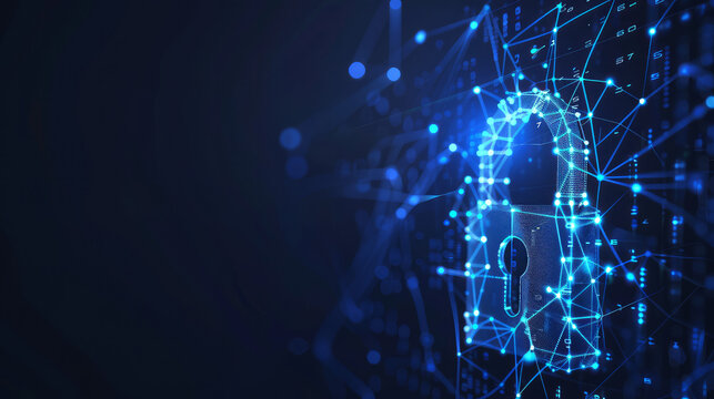 Lock symbol, security concept, PCI/DSS, Encryption, Cyber Security