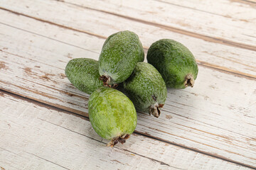 Ripe sweet huicy exotic feijoa