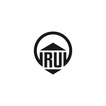 recommend clip art: RU Initial Construction Real Estate Home Logo Design Vector