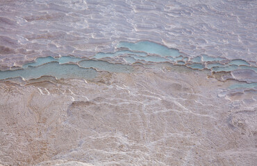 Beautiful Background of Minerals in Pamukkale