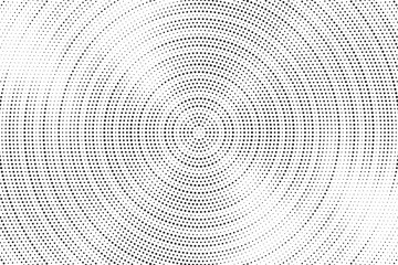 Halftone vector background. Monochrome circular halftone pattern. Abstract geometric dots background. Pop Art comic gradient black white texture. 