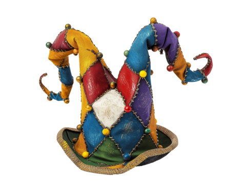 a colorful jester hat