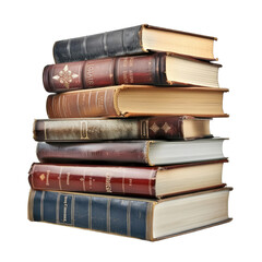 stack of books isolated on white