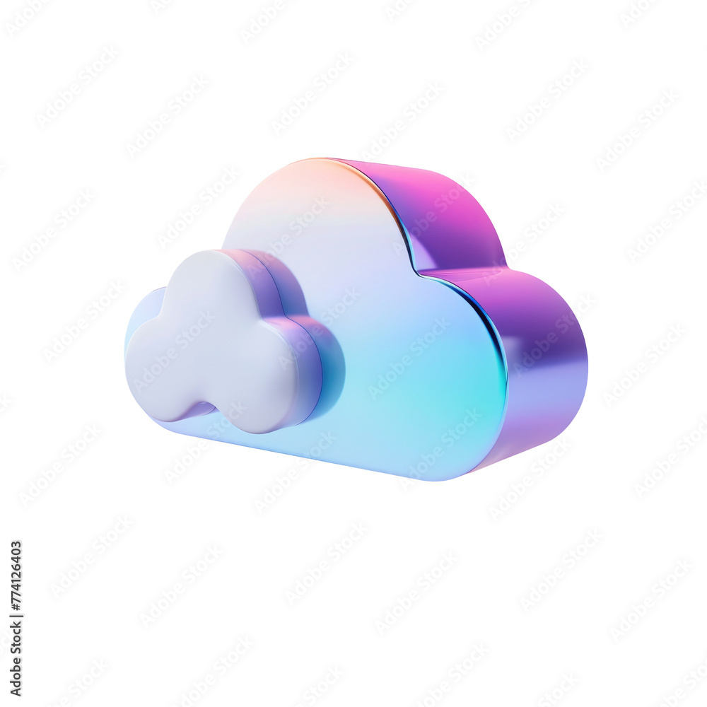 Aufkleber cloud-shaped object on transparent background