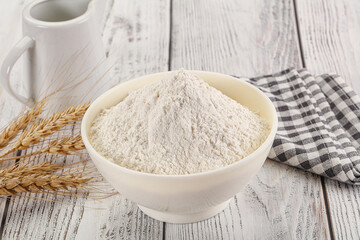 Wheat flour heap for bake