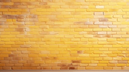 Architectural Charm: Panoramic Yellow Brick Wall Texture Display