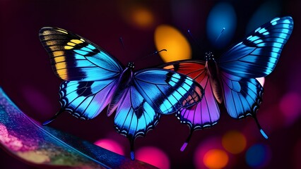 scenic view of butterflies 
