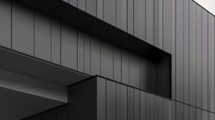 Abstract Geometric Facade of Modern Architecture. Generative ai