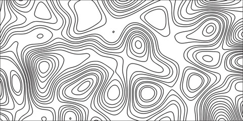 Modern Abstract topographic contours 3d map background. White background with topographic wavy pattern design. Black on white contours vector topography stylized height of the lines.