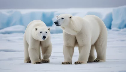 Kussenhoes polar bear in the snow © Ali