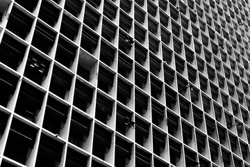 Abstract geometric patterns in the architecture of city buildings