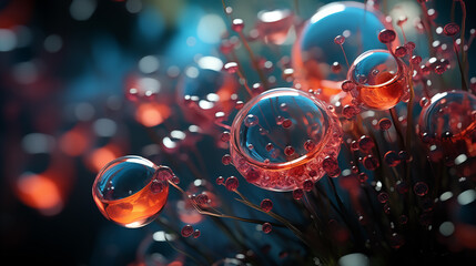 Close-up exploration of Virus Bacterium under the microscope reveals its swift movement and airborne transmission, critical role of precautionary measures in controlling its rapid spread and contagion