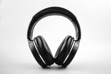 Large black headphones - obrazy, fototapety, plakaty