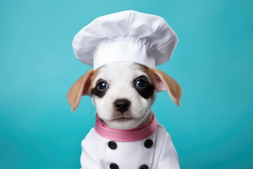 chef cute dog with a hat