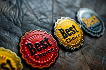 Best choice emblem set with writing "Best Choice"