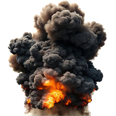 Explosion of black smoke