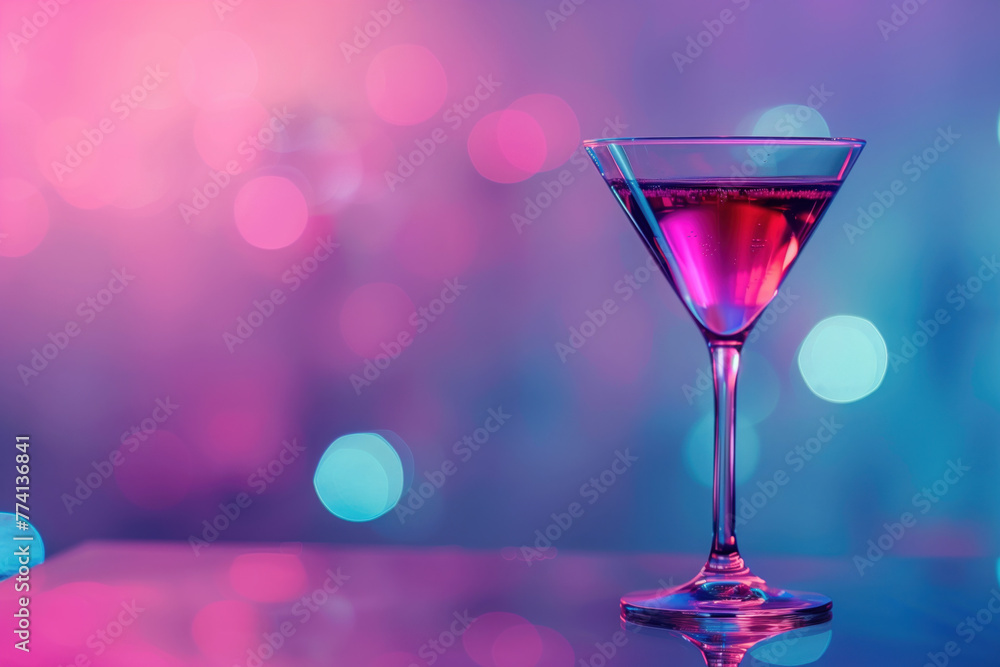 Aufkleber cocktail glass. background image. created with generative ai technology.