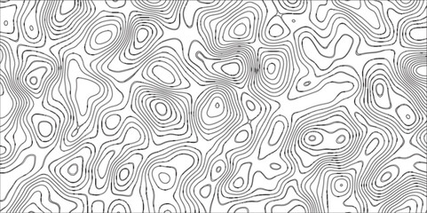 Fototapeta na wymiar Modern Abstract topographic contours 3d map background. White background with topographic wavy pattern design. Black on white contours vector topography stylized height of the lines.