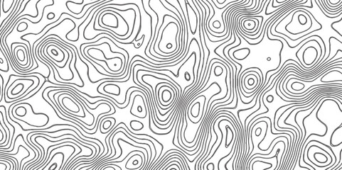 Fototapeta na wymiar Modern Abstract topographic contours 3d map background. White background with topographic wavy pattern design. Black on white contours vector topography stylized height of the lines.