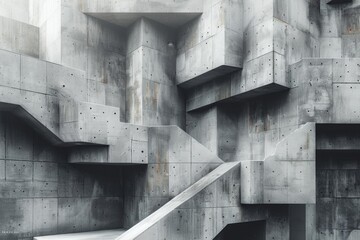 The image showcases a layered intricate concrete structure - 774140873