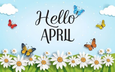 Hello April Greeting Card