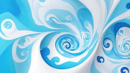 White and blue wallpaper with a colorful swirl