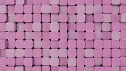 Abstract background with pink boxes. 3d render illustration