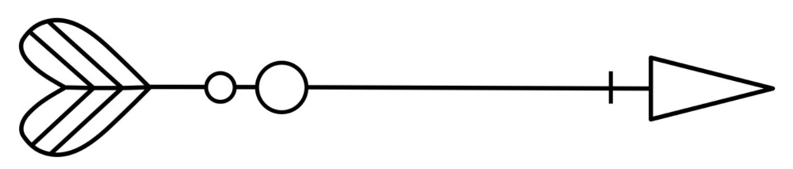 Black fine line arrow shapes, geometric, arrow design icon