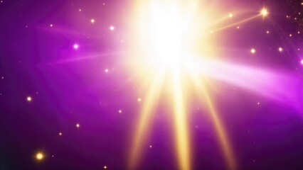 Fototapeta premium Asymmetric Purple light burst, rays of lights on dark Maroon background with the color of yellow, golden sparkling and bokeh
