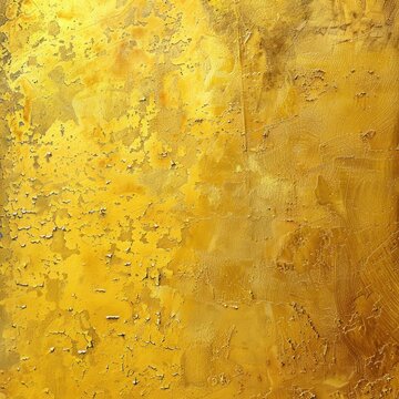 Shiny yellow leaf gold foil texture background. Generative AI