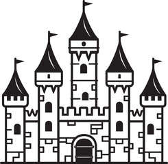 medieval castle illustration