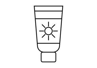 Icono de bote de crema solar