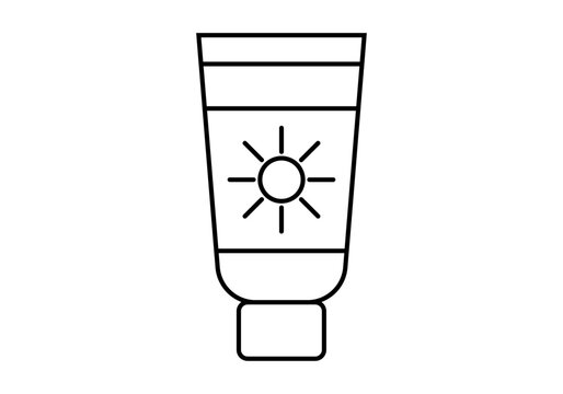 Icono de bote de crema solar