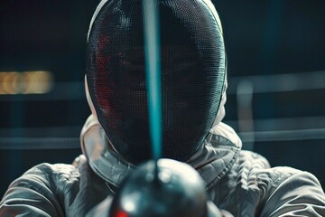 Fencing. Fencing sport. Fencing mask and sword.