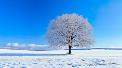 tree in the snow  high definition(hd) photographic creative image