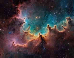 space nebula and galaxy - obrazy, fototapety, plakaty