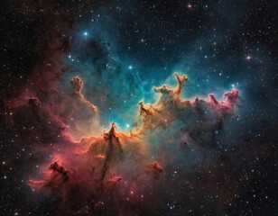 Fototapeta na wymiar nebula in space