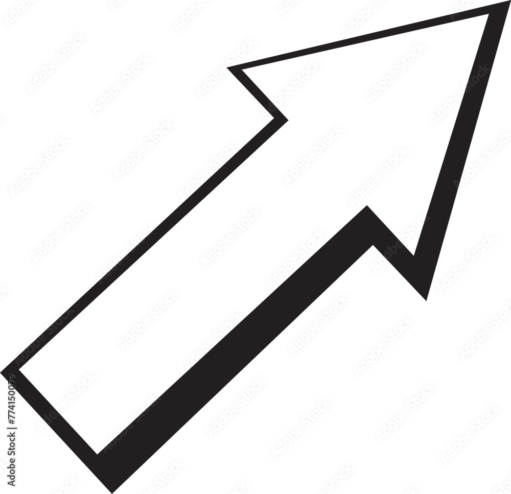 Poster minimalist arrow forward vector in white background.