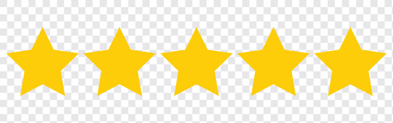 Five stars customer review icon for apps and websites