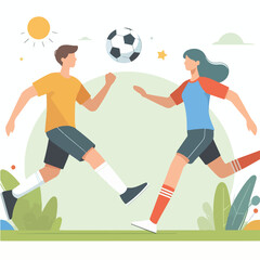 vector image of a person exercising