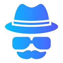 hipster gradient icon