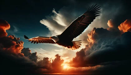 Deurstickers eagle in the sky © CHOI POO