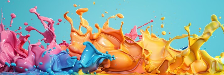 A abstract creative vibrant splashed vibrant abstract one color 3d creative background