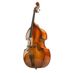 Naklejka premium Upright Double Bass Isolated on Transparent