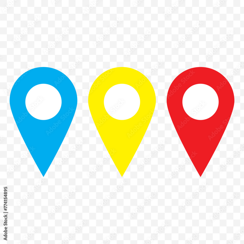 Poster map pointers. vector isolated elements. location navigation icon. vector outline illustration. geo l